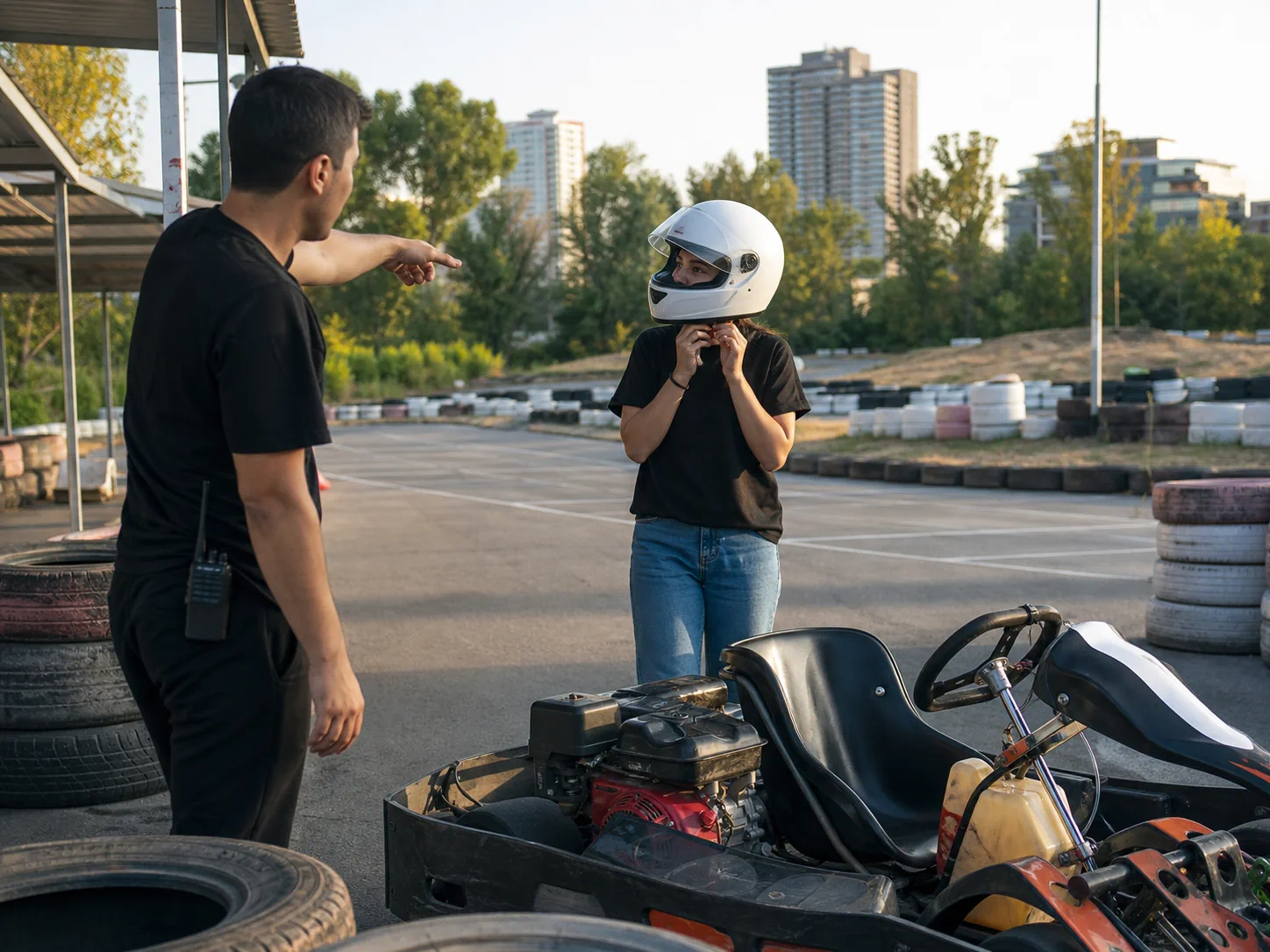 Yangi boshlovchi sinab ko‘rmoqda: karting